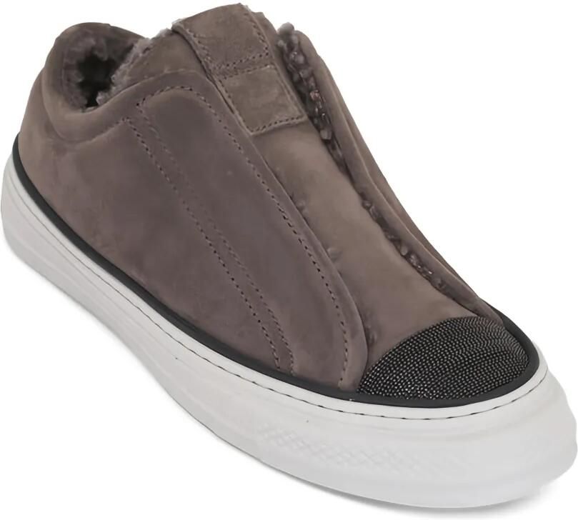 Brunello Cucinelli Sneakers met lammy afwerking Bruin - Foto 2
