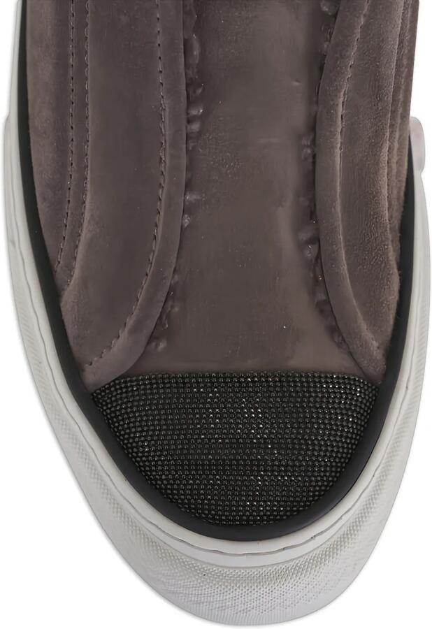 Brunello Cucinelli Sneakers met lammy afwerking Bruin - Foto 3