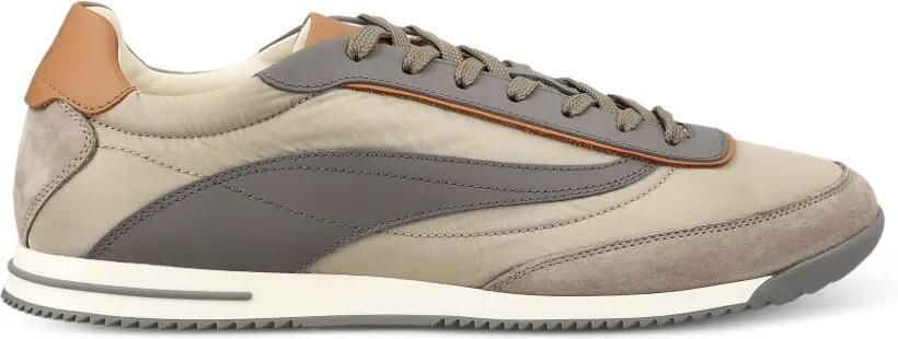 Brunello Cucinelli Sneakers met leren afwerking Beige