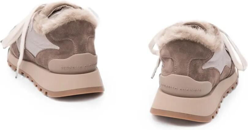 Brunello Cucinelli Sneakers met ronde neus en vlakken Bruin - Foto 4