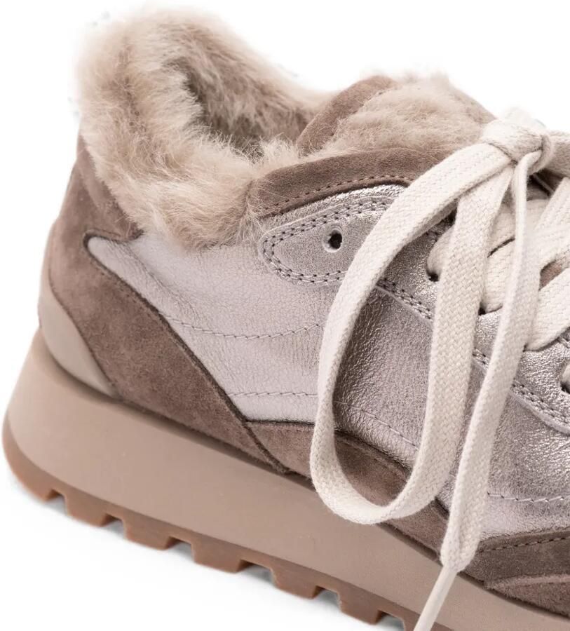 Brunello Cucinelli Sneakers met ronde neus en vlakken Bruin - Foto 2