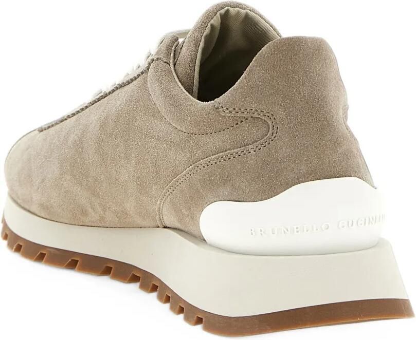 Brunello Cucinelli Sneakers met suède vlakken Beige - Foto 3