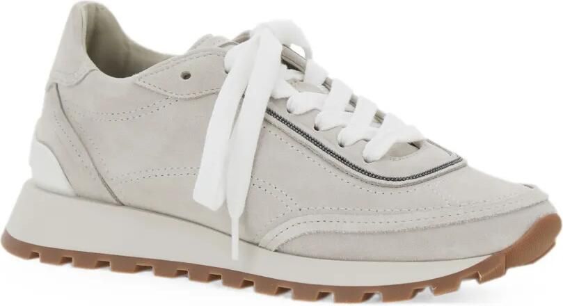 Brunello Cucinelli Sneakers met vlakken en monili afwerking Beige - Foto 3