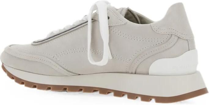 Brunello Cucinelli Sneakers met vlakken en monili afwerking Beige - Foto 4