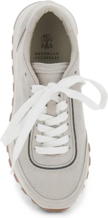 Brunello Cucinelli Sneakers met vlakken en monili afwerking Beige - Foto 2