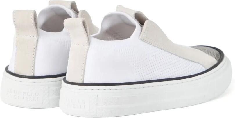 Brunello Cucinelli Sneakers verfraaid met monilikralen Wit