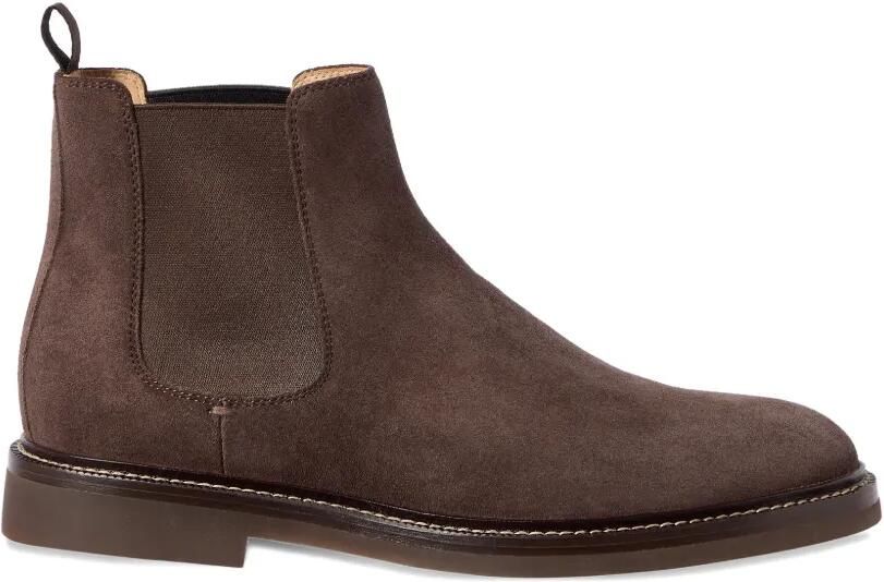 Brunello Cucinelli Suède Chelsea laarzen Bruin