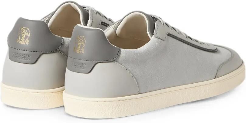 Brunello Cucinelli Suède en gepolijste kalfsleren sneakers Grijs - Foto 5