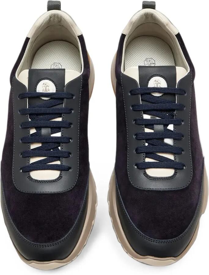 Brunello Cucinelli Suède hardloopsneakers Blauw - Foto 3