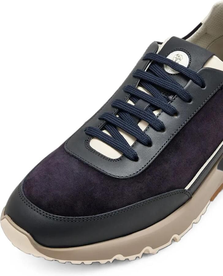 Brunello Cucinelli Suède hardloopsneakers Blauw - Foto 2