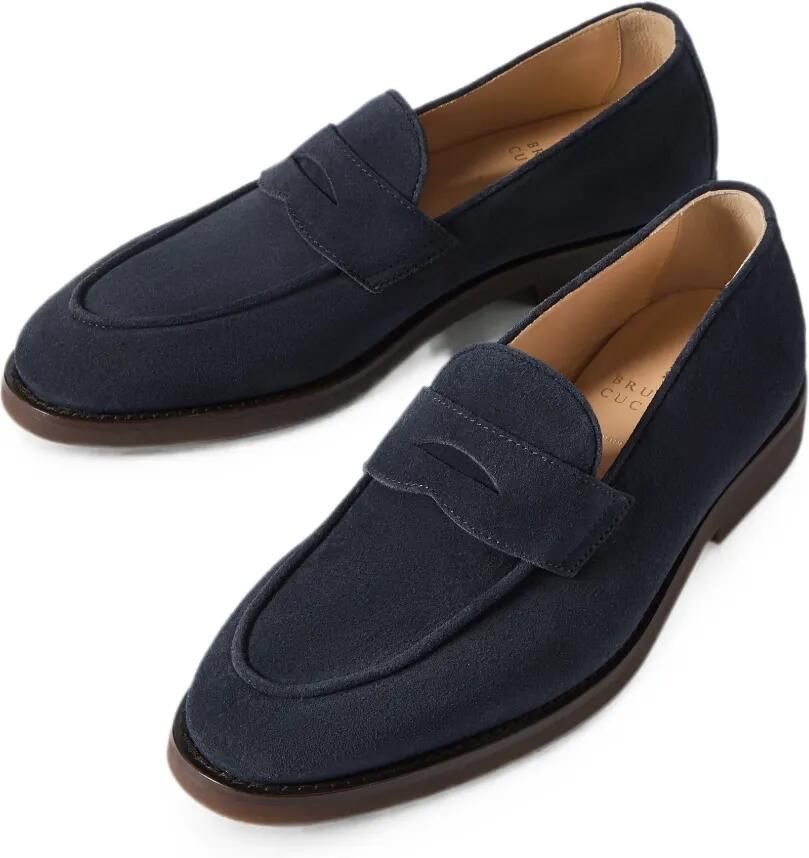 Brunello Cucinelli Suède loafers Blauw - Foto 2