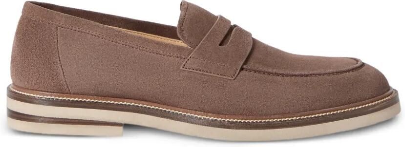 Brunello Cucinelli Suède loafers Bruin