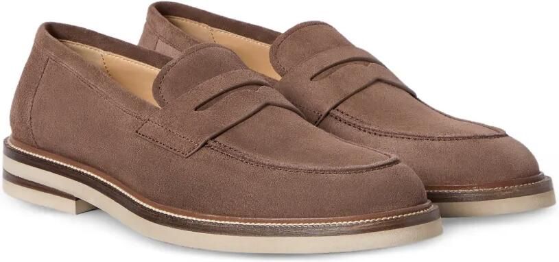 Brunello Cucinelli Suède loafers Bruin - Foto 4