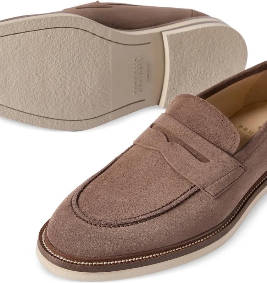 Brunello Cucinelli Suède loafers Bruin - Foto 2