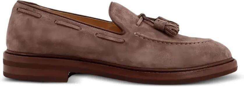 Brunello Cucinelli Suède loafers met kwastjes Bruin - Foto 5