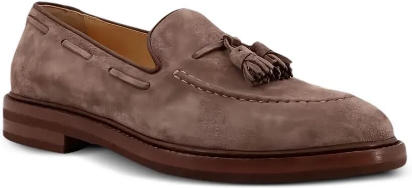 Brunello Cucinelli Suède loafers met kwastjes Bruin - Foto 2