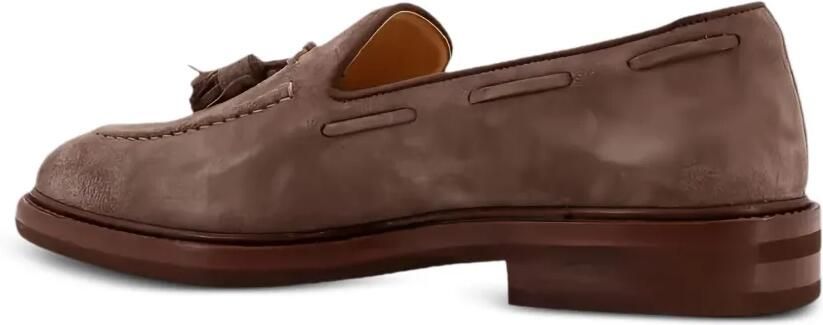 Brunello Cucinelli Suède loafers met kwastjes Bruin - Foto 3