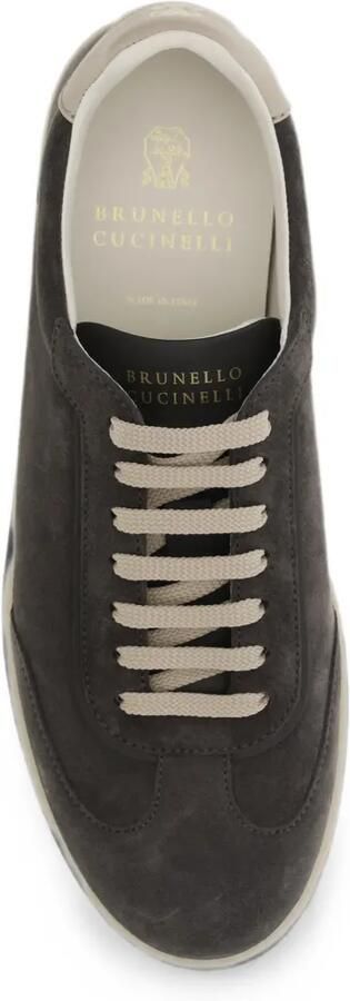 Brunello Cucinelli Suède low-top sneakers Grijs - Foto 4