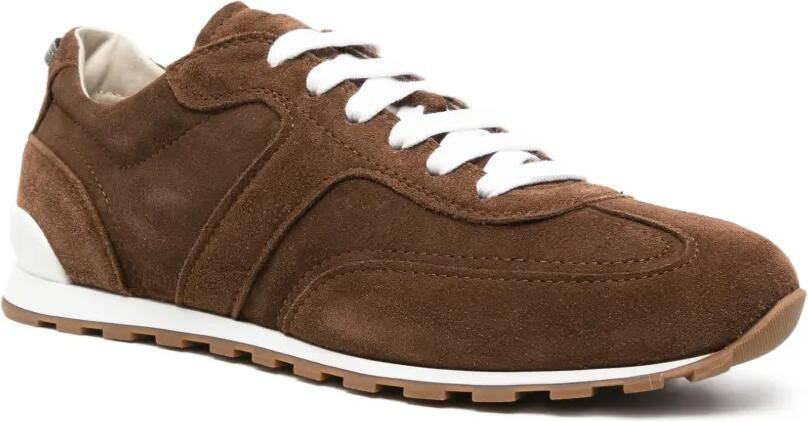 Brunello Cucinelli Sneakers met suède vlakken Bruin - Foto 3
