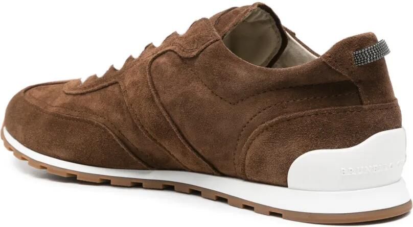 Brunello Cucinelli Sneakers met suède vlakken Bruin - Foto 2