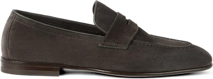Brunello Cucinelli Suède penny loafers Bruin