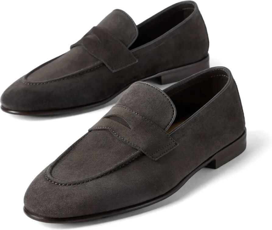 Brunello Cucinelli Suède penny loafers Bruin - Foto 2