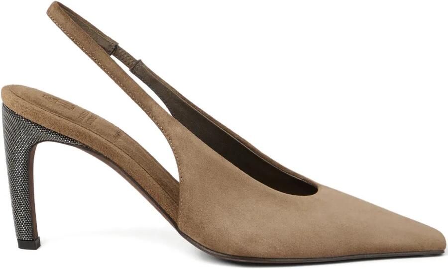 Brunello Cucinelli Suède pumps Bruin