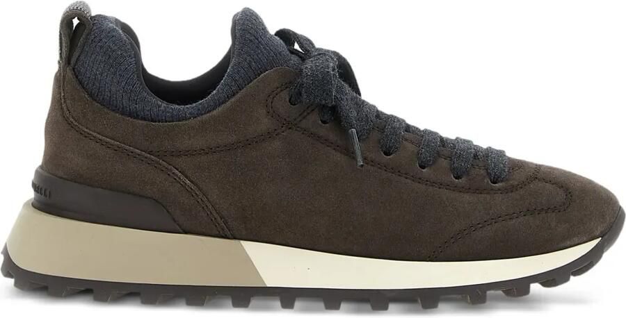Brunello Cucinelli Suède sneakers Bruin