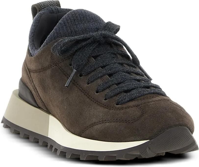 Brunello Cucinelli Suède sneakers Bruin - Foto 2