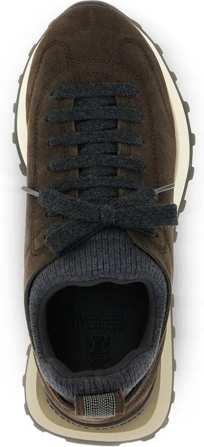 Brunello Cucinelli Suède sneakers Bruin - Foto 4