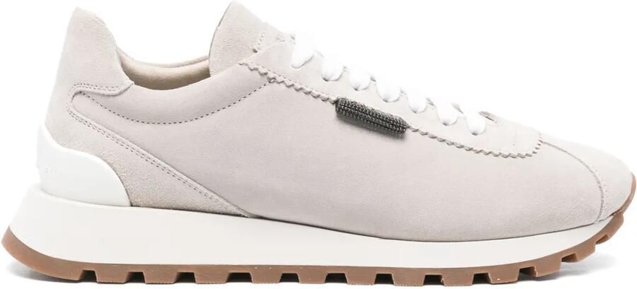 Brunello Cucinelli Suède sneakers Grijs