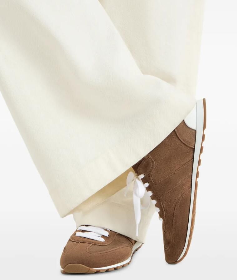 Brunello Cucinelli Suède sneakers met glanzende lussen Bruin - Foto 2