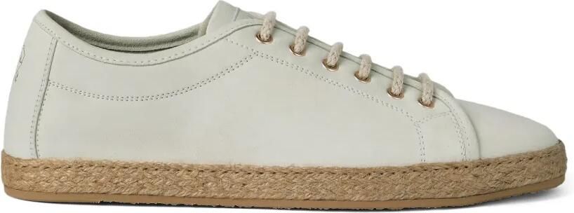 Brunello Cucinelli Suède sneakers met touw Wit