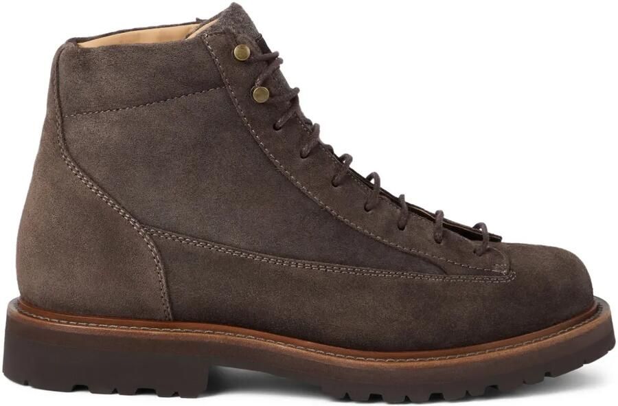 Brunello Cucinelli Suède wandellaarzen Bruin