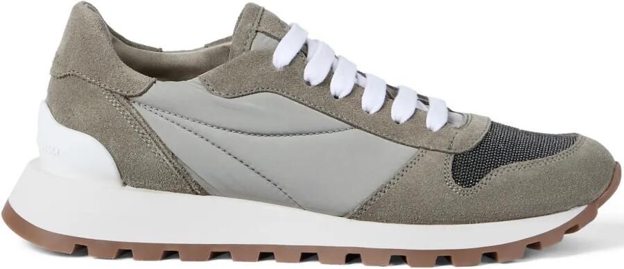 Brunello Cucinelli Techno stoffen sneakers Groen