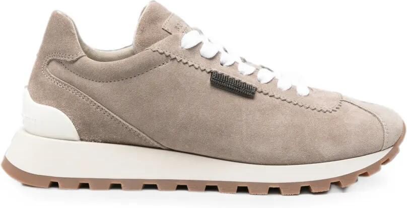 Brunello Cucinelli Verfraaide sneakers Beige