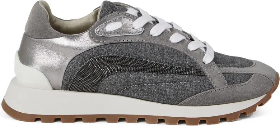 Brunello Cucinelli Verfraaide sneakers Grijs