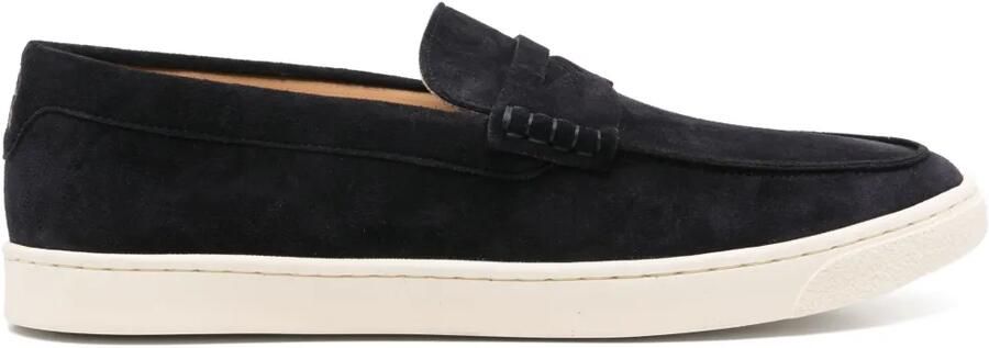 Brunello Cucinelli Verwassen suède slip-on sneakers Blauw