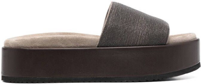 Brunello Cucinelli Chunky sandalen Grijs