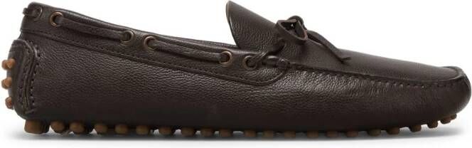 Brunello Cucinelli Driver leren loafers Bruin