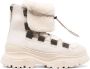 Brunello Cucinelli Fleece enkellaarzen Beige - Thumbnail 1