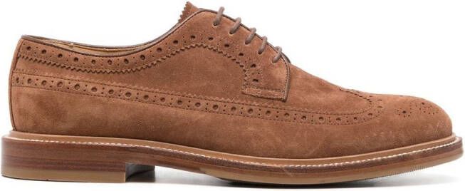 Brunello Cucinelli Suède brogues Bruin