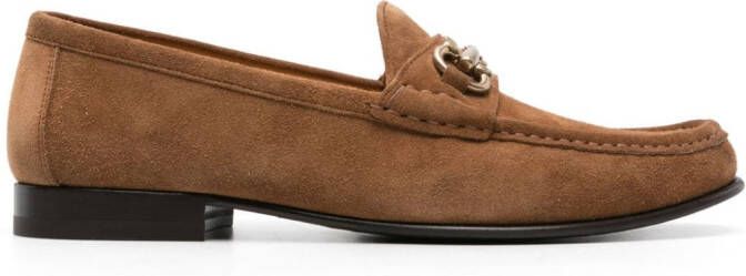 Brunello Cucinelli Horsebit suède loafers Bruin