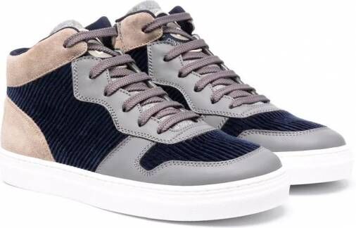 Brunello Cucinelli Kids High-top sneakers Blauw