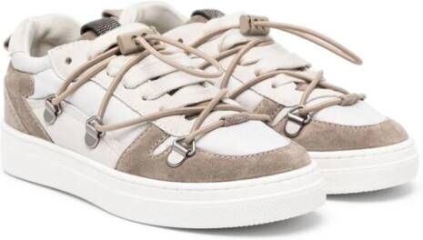 Brunello Cucinelli Kids Leren sneakers Bruin