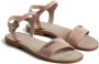 Brunello Cucinelli Kids Leren sandalen met monili detail Roze - Thumbnail 1