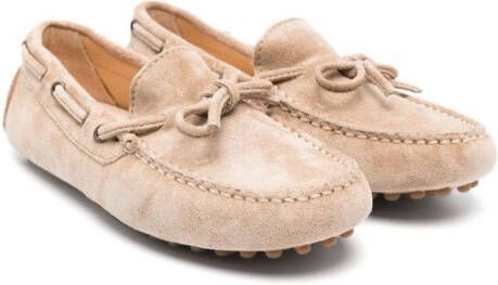 Brunello Cucinelli Kids Suède bootschoenen Bruin