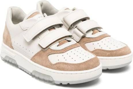 Brunello Cucinelli Kids Sneakers met klittenband Wit