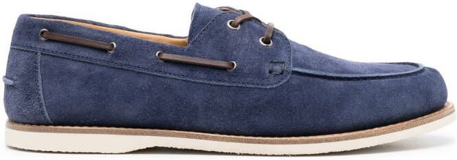 Brunello Cucinelli Suède bootschoenen Blauw