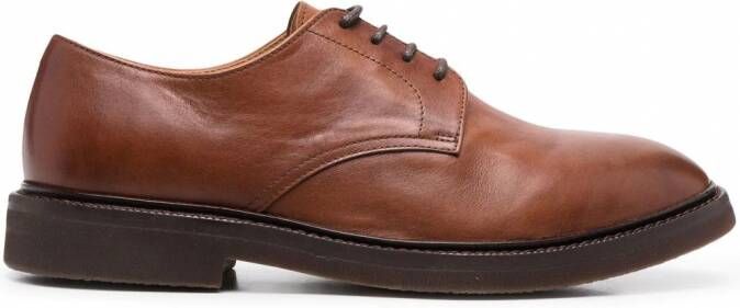 Brunello Cucinelli Leren derby veterschoenen Bruin